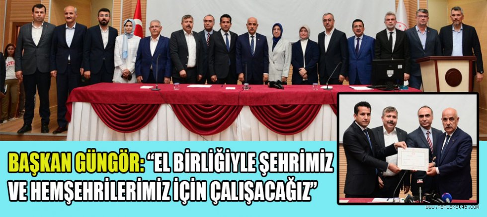 Başkan güngör “el birliğiyle şehrimiz ve hemşehrilerimiz için çalışacağız”