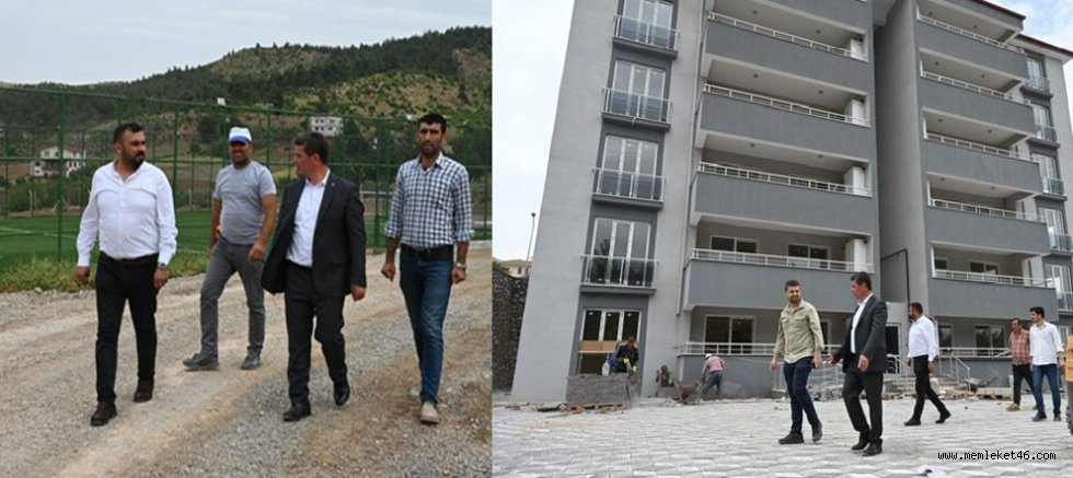 Başkan okumuş, spor kompleksi, mesire alanı ve adliye lojmanı projelerini yerinde inceledi