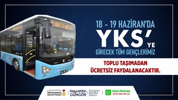 BAŞKAN GÜNGÖR MÜJDEYİ PAYLAŞTI: SINAVA GİRECEK ÖĞRENCİLERE TOPLU TAŞIMA ÜCRETSİZ