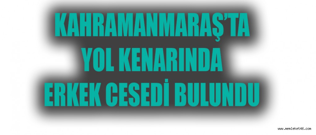 KAHRAMANMARAŞ’TA YOL KENARINDA ERKEK CESEDİ BULUNDU