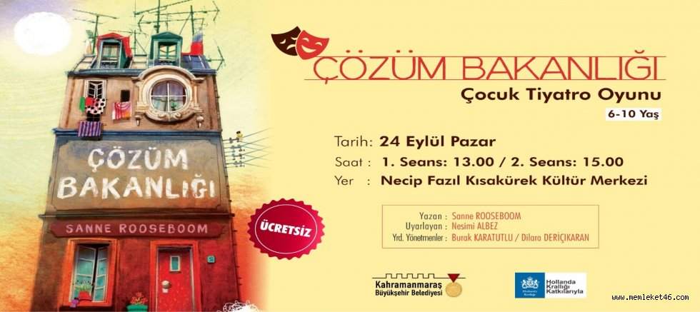 ÇÖZÜM BAKANLIĞI GÖSTERİSİ NFK'DA MİNİKLER İÇİN SAHNE ALACAK