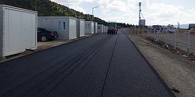 GÖKSUN KONTEYNER KENT’TE ASFALT VE PARKE TAMAMLANIYOR
