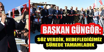 Kahramanmaraş’ta 90 günde tamamlanan  Tevfik Kadıoğlu Köprülü Kavşağı düzenlenen törenle trafiğe açıldı.