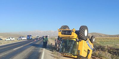 KAHRAMANMARAŞ’TA BİÇERDÖVER TAKLA ATTI: 1 YARALI 