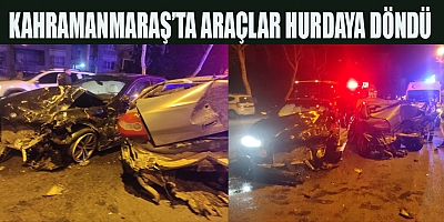 KAHRAMANMARAŞ’TA MADDİ HASARLI KAZA
Kahramanmaraş’ta iki otomobilin karıştığı trafik kazasında araçlar hurdaya döndü.