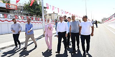 9 Eylül Cuma günü trafiğe açılacak Tevfik Kadıoğlu Köprülü Kavşak’ta incelemelerde bulunan Başkan Güngör