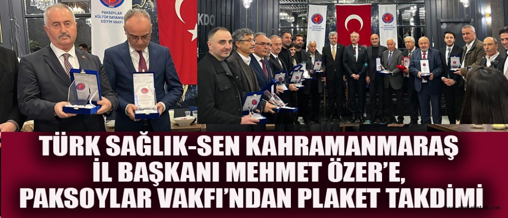BAŞKAN MEHMET ÖZER: BU PLAKET BENİM İÇİN AYRI BİR ANLAM TAŞIYOR