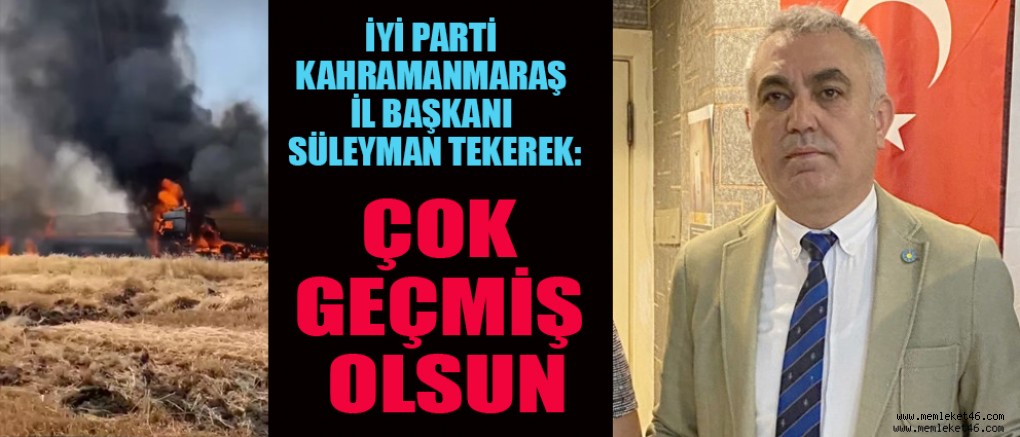 BAŞKAN SÜLEYMAN TEKEREK: VATANDAŞLARIMIZ DAHA DUYARLI OLMALI
