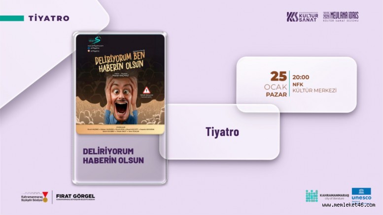 KAHRAMANMARAŞ BÜYÜKŞEHİR’DEN 25 OCAK’TA ÇOCUKLAR VE YETİŞKİNLER İÇİN TİYATRO ŞÖLENİ