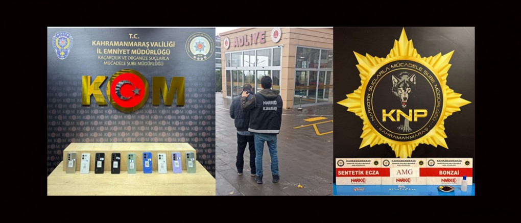 KAHRAMANMARAŞ'TA UYUŞTURUCU VE KAÇAK CEP TELEFONU OPERASYONU: 2 KİŞİ YAKALANDI