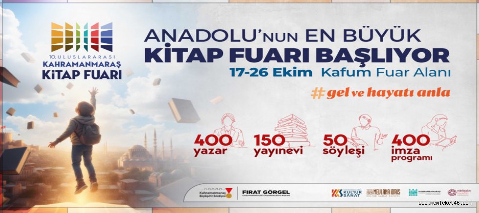 10. ULUSLARARASI KAHRAMANMARAŞ KİTAP FUARI, CUMA GÜNÜ KAPILARINI AÇIYOR