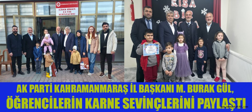 BAŞKAN M. BURAK GÜL: ÖĞRENCİLERİN KARNE HEYECANINA ORTAK OLDUK