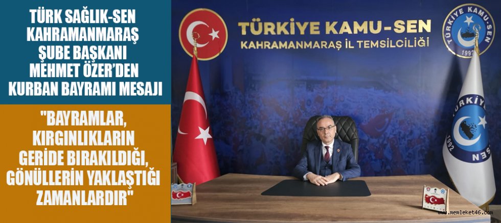 BAŞKAN MEHMET ÖZER: HUZUR, BARIŞ VE SAĞLIK DOLU BİR BAYRAM DİLİYORUM