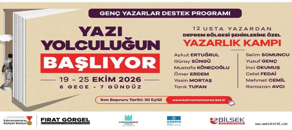 BÜYÜKŞEHİR, DEPREM BÖLGESİNDEKİ GENÇ YAZARLARI ‘YAZARLIK KAMPI’NDA BULUŞTURUYOR