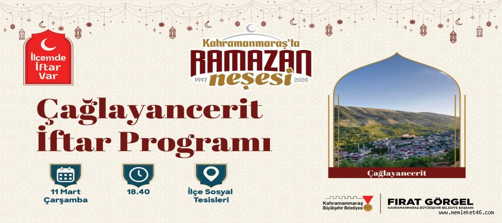 ÇAĞLAYANCERİT’TE GÖNÜLLER AYNI SOFRADA BULUŞACAK