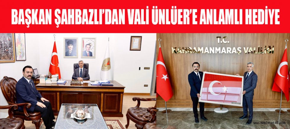 DUYGULANDIRAN JEST: BAŞKAN ŞAHBAZLI’DAN VALİ ÜNLÜER’E ANLAM YÜKLÜ HEDİYE