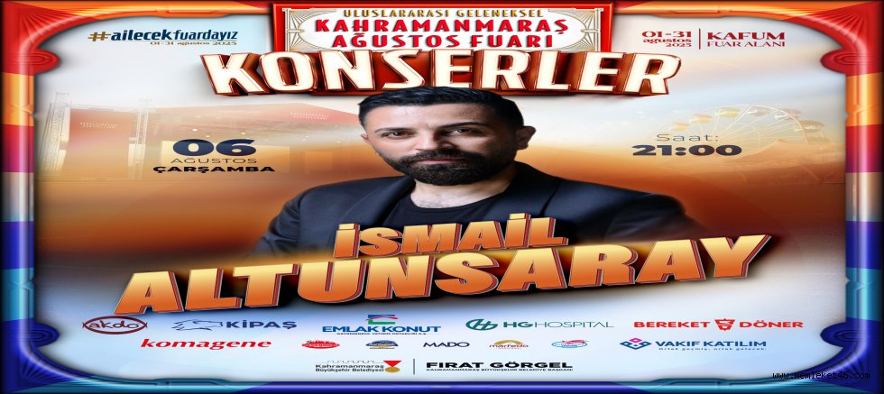 İSMAİL ALTUNSARAY, SAZIYLA VE SÖZÜYLE KAFUM’DA MÜZİK ZİYAFETİ YAŞATACAK