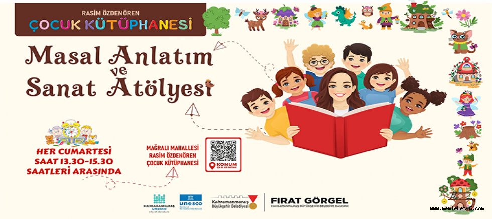 KAHRAMANMARAŞ BÜYÜKŞEHİR’İN MASAL ANLATIM VE SANAT ATÖLYESİ MİNİKLERİ BEKLİYO