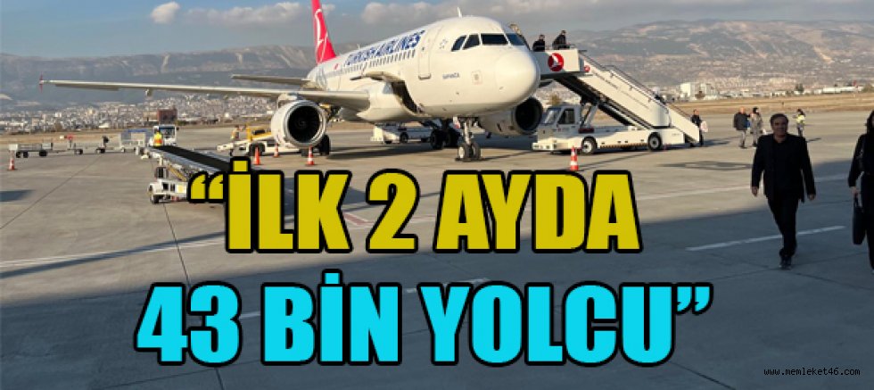 KAHRAMANMARAŞ HAVALİMANI’NDA ŞUBAT AYINDA 22 BİN 156 YOLCUYA HİZMET VERİLDİ