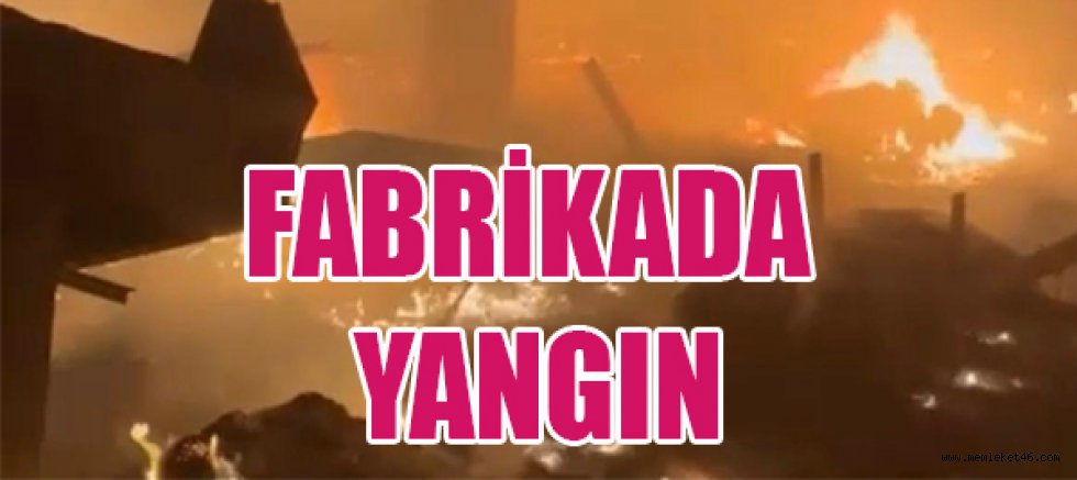 KAHRAMANMARAŞ’TA ÇIRÇIR FABRİKASINDA  YANGIN