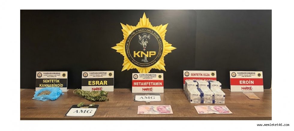 KAHRAMANMARAŞ’TA NARKOTİK OPERASYONU: BİNLERCE SENTETİK HAP VE UYUŞTURUCU MADDE ELE GEÇİRİLDİ
