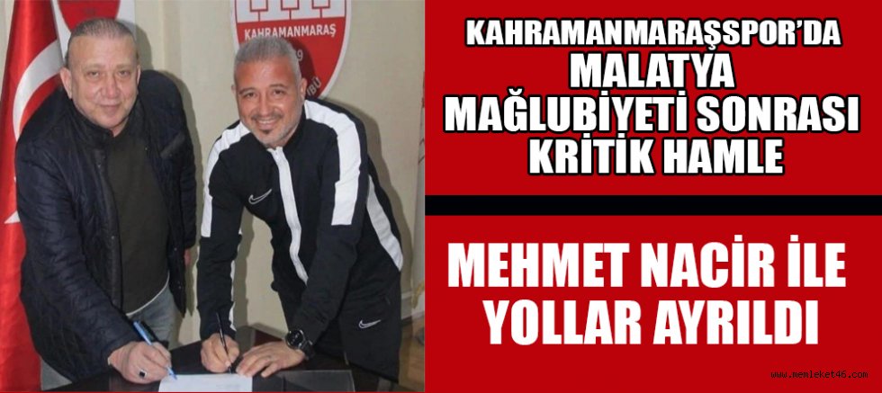 KAHRAMANMARAŞSPOR’DA TEKNİK AYRILIK