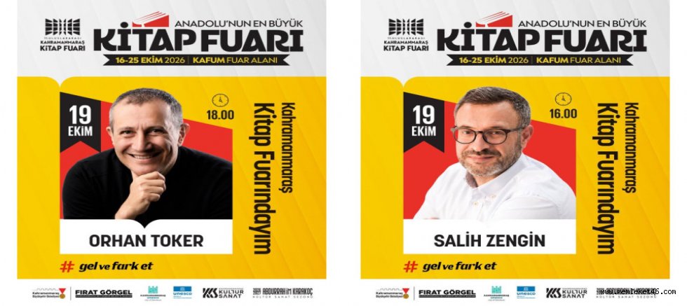 KİTAP FUARI’NDA PAZARTESİ GÜNÜ ZENGİN VE TOKER OKURLARLA BULUŞACAK
