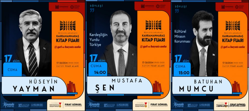 KİTAP FUARI’NIN İLK GÜNÜNDE 3 DEĞERLİ İSİM KÜLTÜR SANAT DOSTLARIYLA BULUŞACAK