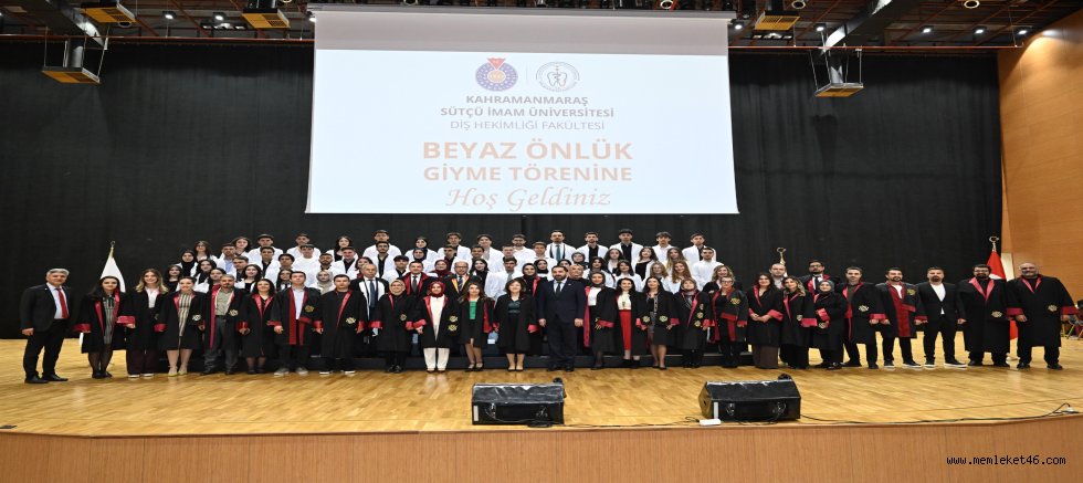 KSÜ DİŞ HEKİMLİĞİ FAKÜLTESİNDE BEYAZ ÖNLÜK GİYME TÖRENİ DÜZENLENDİ