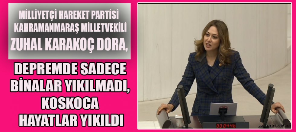 MİLLETVEKİLİ KARAKOÇ DORA, ARTIK YARDIM DEĞİL, YATIRIM ZAMANI