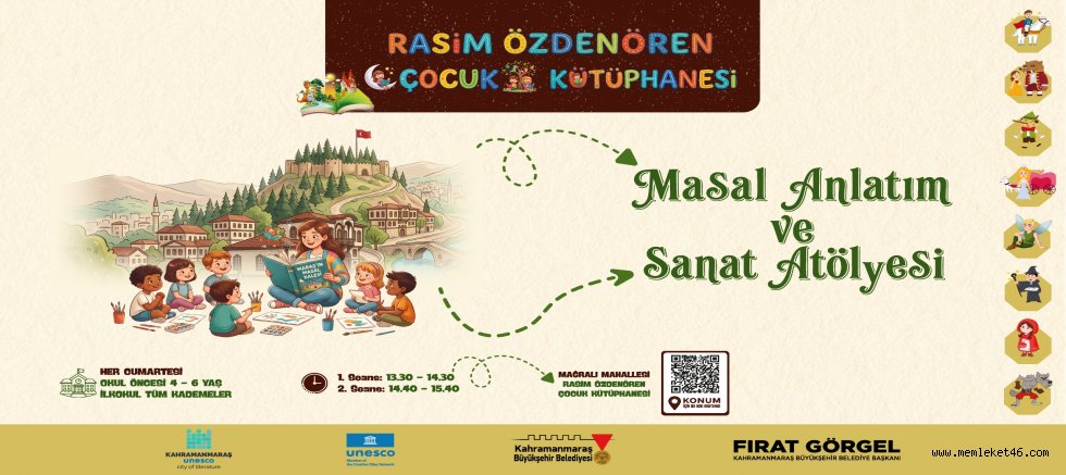 MİNİKLERİN CUMARTESİ KEYFİ MASAL VE SANATLA TAÇLANIYOR