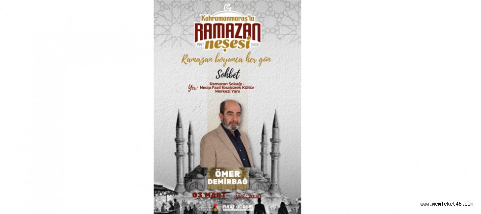 ÖMER DEMİRBAĞ, RAMAZAN SOKAĞI’NDA VATANDAŞLARI MANEVİ BİR YOLCULUĞA ÇIKARACAK