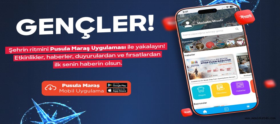 PUSULA MARAŞ GENÇLERLE BÜYÜYOR 113 BİNİ AŞKIN GENÇ UYGULAMAYI KULLANIYOR