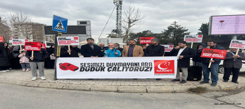SAADET PARTİSİ’NDEN 6 ŞUBAT DEPREMLERİ’NİN 3. YILINDA “DEPREM DÜDÜĞÜ” EYLEMİ