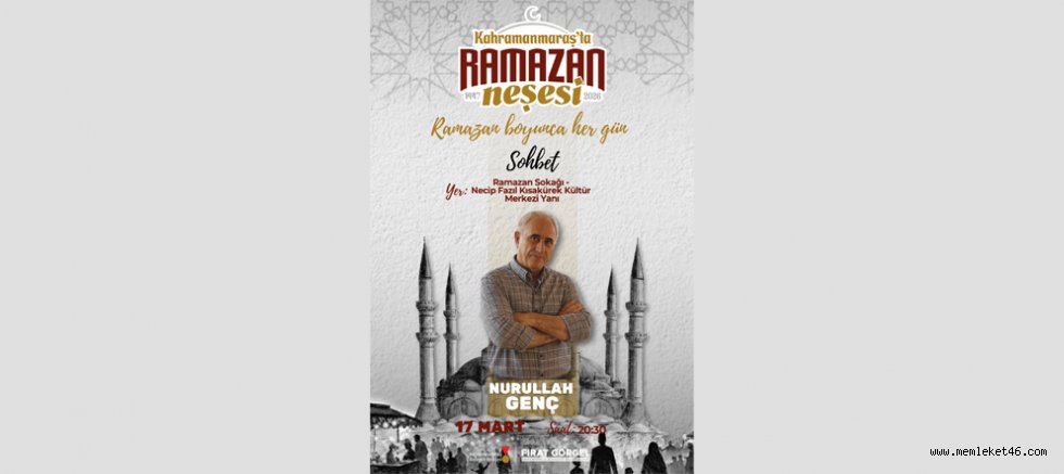 USTA YAZAR GENÇ, RAMAZAN SOHBETLERİNDE SEVENLERİYLE BULUŞACAK