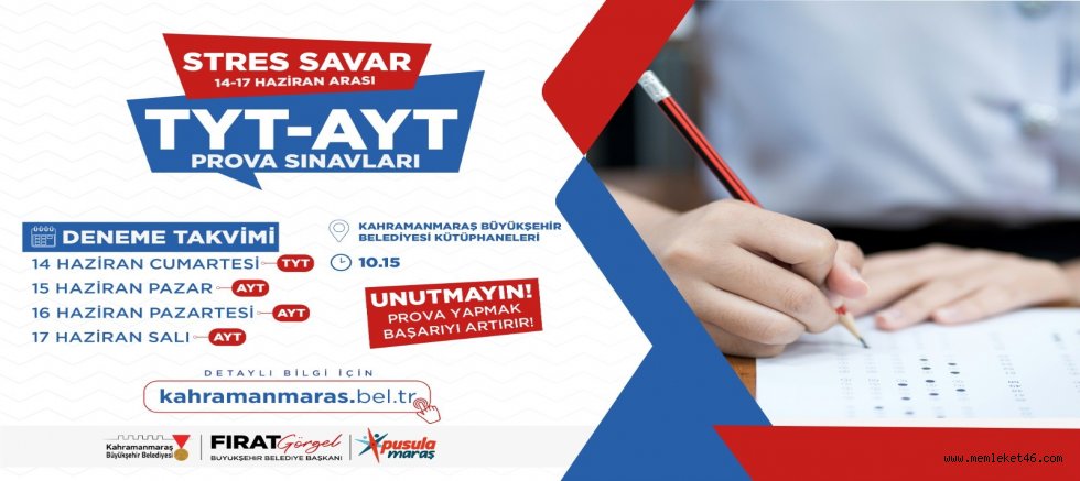 YKS YOLUNDA SON PROVA BÜYÜKŞEHİR’DEN GENÇLERE TAM DESTEK