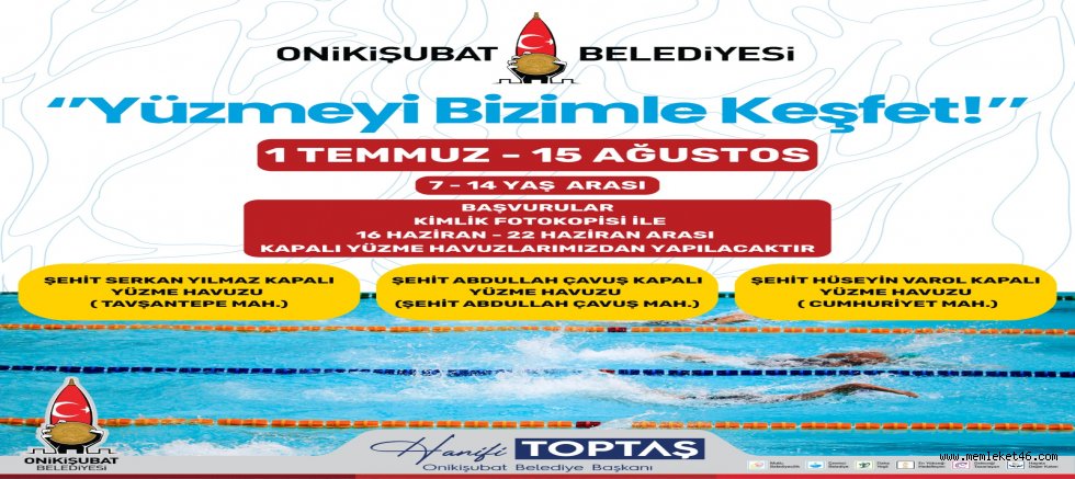 YÜZMEYİ ONİKİŞUBAT’LA KEŞFEDECEK ÇOCUKLARA MÜJDE! KURS BAŞVURULAR BAŞLADI
