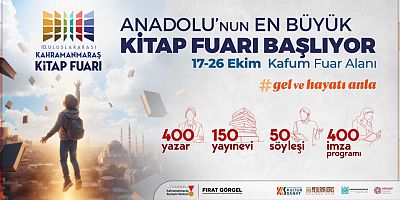 10. ULUSLARARASI KAHRAMANMARAŞ KİTAP FUARI, CUMA GÜNÜ KAPILARINI AÇIYOR