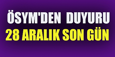 28 ARALIK'TA SONA ERECEK