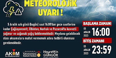 4 İLÇEDE VATANDAŞLAR SAĞANAK YAĞIŞA KARŞI UYARILDI!