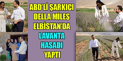 ABD’Lİ ŞARKICI DELLA MİLES, BAŞKAN GÜRBÜZ’LE BERABER LAVANTA HASADI YAPTI