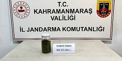 AFŞİN’DE ŞÜPHE ÜZERİNE DURDURULDU ÜZERİNDEN UYUŞTURUCU ÇIKTI