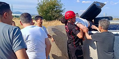 AĞCALI MAHALLESİ'NDE KORKUTAN KAZA: OTOMOBİL TAKLA ATTI, 2 YARALI