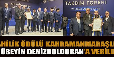 AHİLİK GELENEĞİ ONURLANDIRILDI: HÜSEYİN DENİZDOLDURAN’A ÖDÜL