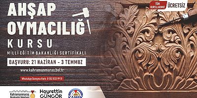 AHŞAP OYMACILIĞI KURSU’NA KAYITLAR BAŞLADI!