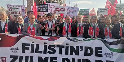 AK PARTİ GENÇLİK KOLLARI'NDAN FİLİSTİN’E DESTEK YÜRÜYÜŞÜ