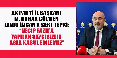 AK PARTİ İL BAŞKANI M. BURAK GÜL: TANJU  ÖZCAN HADDİNİ AŞMIŞTIR”