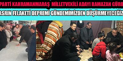  AK PARTİ MİLLETVEKİLİ ADAYI GÜRBAK: “EL ELE, GÖNÜL GÖNÜLE BU ZOR GÜNLERİ HEP BİRLİKTE AŞACAĞIZ”