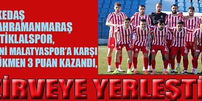 AKEDAŞ KAHRAMANMARAŞ İSTİKLALSPOR ZİRVEDE!