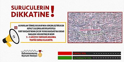 ALPARSLAN TÜRKEŞ BULVARI’NDA ÜÇÜNCÜ ETAP BAŞLIYOR!